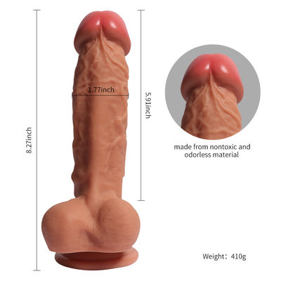 高いFlexiablilityの張形の性のおもちゃの100%の安全医学のシリコーンのリアルな張形